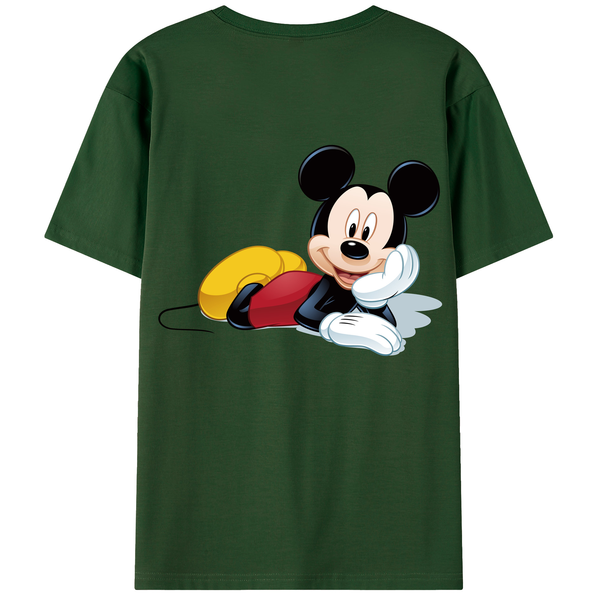 （画像用） ミッキーマウス Mickey Mouse 綿100％半袖Tシャツ（背面プリント）